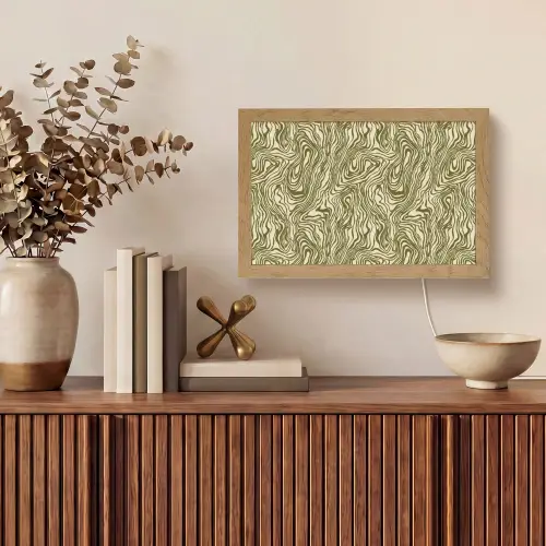 Abstract - Marmer - Groen Light Box met kabel (Tafellamp) klein 924 -sfeer2