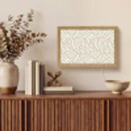 Abstract - Modern - Beige Light Box met kabel (Tafellamp) klein 924 -sfeer2