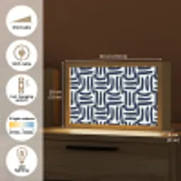 Abstract - Modern - Blauw Light Box met kabel (Tafellamp) klein 924 -USP_EN