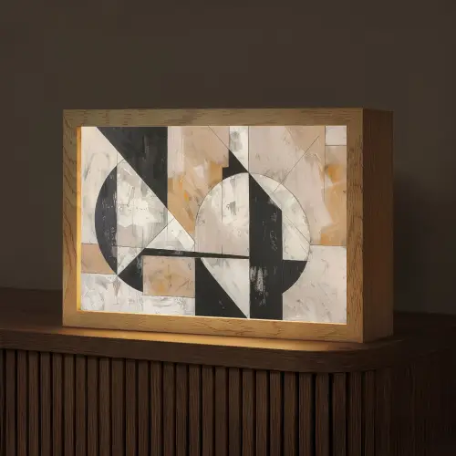 Abstract - Modern - Geometrisch - Pastel Light Box met kabel (Tafellamp) klein -z3d_website