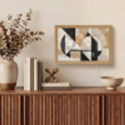 Abstract - Modern - Geometrisch - Pastel Light Box met kabel (Tafellamp) klein -sfeer2