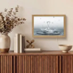 Abstract - Modern - Water - Hart Light Box met kabel (Tafellamp) klein -sfeer2