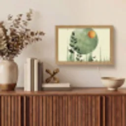 Abstract - Natuur - Kunst - Zon - Modern Light Box met kabel (Tafellamp) klein -sfeer2
