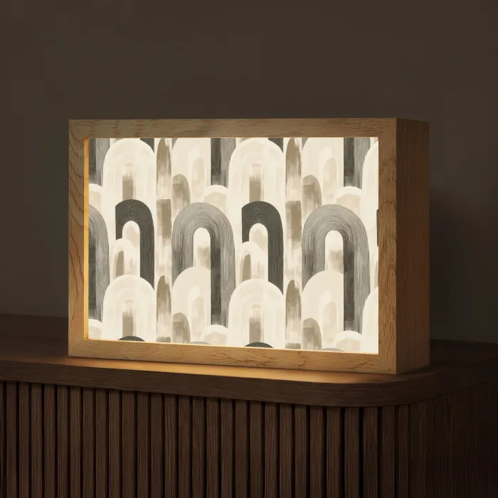 Abstract - Patroon - Bogen Light Box met kabel (Tafellamp) klein 924 -z3d_website