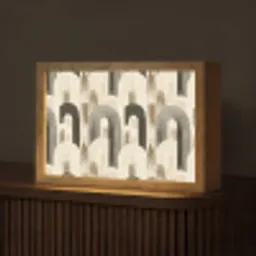 Abstract - Patroon - Bogen Light Box met kabel (Tafellamp) klein 924 -z3d_website