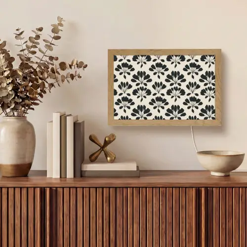 Abstract - Patroon - Zwart Light Box met kabel (Tafellamp) klein 924 -sfeer2