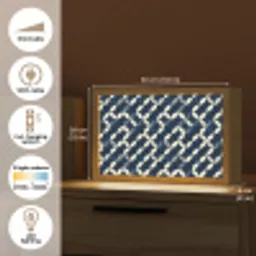 Abstract - Patroon - Blauw Light Box met kabel (Tafellamp) klein 924 -USP_EN
