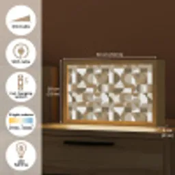 Abstract - Retro - Bruin Light Box met kabel (Tafellamp) klein 924 -USP_EN