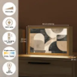 Abstract - Vormen - Modern - Beige Light Box met kabel (Tafellamp) klein -USP_EN