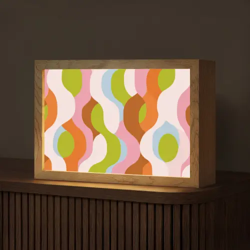 Abstract - Vormen - Roze Light Box met kabel (Tafellamp) klein -z3d_website