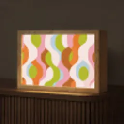 Abstract - Vormen - Roze Light Box met kabel (Tafellamp) klein -z3d_website