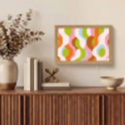 Abstract - Vormen - Roze Light Box met kabel (Tafellamp) klein -sfeer2