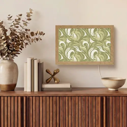 Abstract - Textuur - Groen Light Box met kabel (Tafellamp) klein 924 -sfeer2