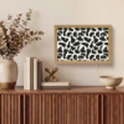 Dierenpatroon - Vlekken - Zwart - Wit Light Box met kabel (Tafellamp) klein 924 -sfeer2