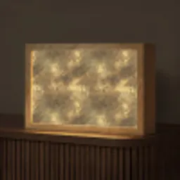 Antiek - Metaallook - Goud Light Box met kabel (Tafellamp) klein 924 -z3d_website