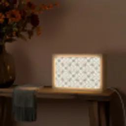 Antiek - Tegel - Beige Light Box met kabel (Tafellamp) klein 924 -sfeer4
