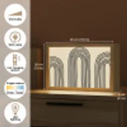 Boogvormen - Zwart - Strak Light Box met kabel (Tafellamp) klein -USP_EN