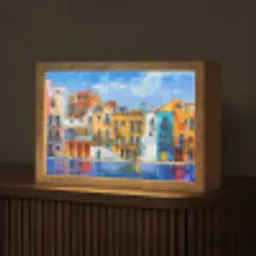 Architectuur - Kleurrijk - Kunst - Modern Light Box met kabel (Tafellamp) klein -z3d_website