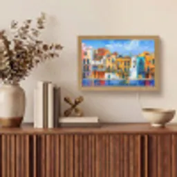 Architectuur - Kleurrijk - Kunst - Modern Light Box met kabel (Tafellamp) klein -sfeer2