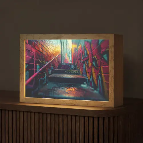 Architectuur - Neon - Trap - Graffiti Light Box met kabel (Tafellamp) klein -z3d_website