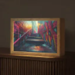 Architectuur - Neon - Trap - Graffiti Light Box met kabel (Tafellamp) klein -z3d_website