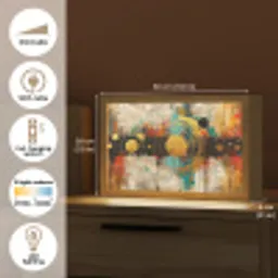 Kunst - Abstract - Aesthetic - Goud Light Box met kabel (Tafellamp) klein -USP_EN