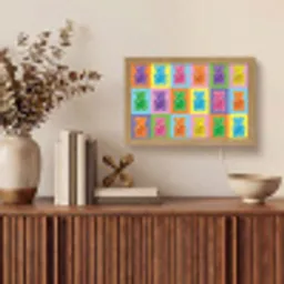 Art- Snoep - Kleurrijk Light Box met kabel (Tafellamp) klein -sfeer2