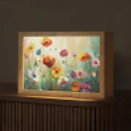 Kunst - Bloemen - Lente - Natuur Light Box met kabel (Tafellamp) klein -z3d_website