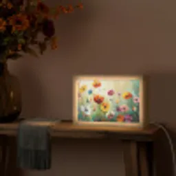 Kunst - Bloemen - Lente - Natuur Light Box met kabel (Tafellamp) klein -sfeer4