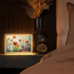 Kunst - Bloemen - Lente - Natuur Light Box met kabel (Tafellamp) klein -sfeer1