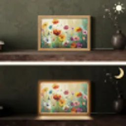 Kunst - Bloemen - Lente - Natuur Light Box met kabel (Tafellamp) klein -sfeer3