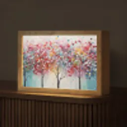 Kunst - Bomen - Natuur - Acryl Light Box met kabel (Tafellamp) klein -z3d_website