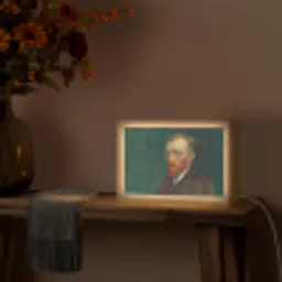 Kunst - Van Gogh - Oude meesters - Zelfportret Light Box met kabel (Tafellamp) klein -sfeer4