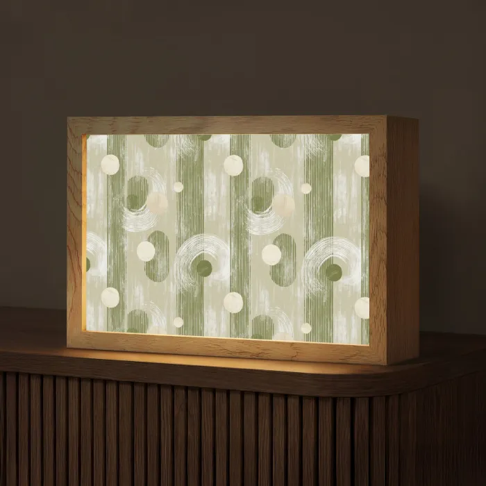 Artistiek - Modern - Groen Light Box met kabel (Tafellamp) klein 924 -z3d_website