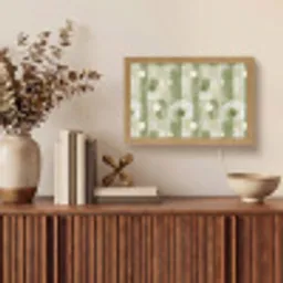 Artistiek - Modern - Groen Light Box met kabel (Tafellamp) klein 924 -sfeer2