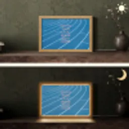 Atletiekbaan - Blauw - Tekst -Roze Light Box met kabel (Tafellamp) klein -sfeer3