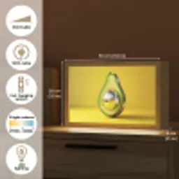 Avocado - Discobal - Geel - Glitter Light Box met kabel (Tafellamp) klein -USP_EN