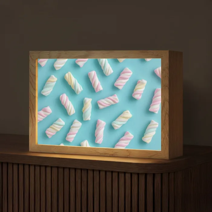 Spekjes - Pastel - Snoep - Blauw Light Box met kabel (Tafellamp) klein -z3d_website