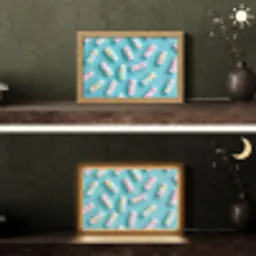 Spekjes - Pastel - Snoep - Blauw Light Box met kabel (Tafellamp) klein -sfeer3