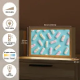 Spekjes - Pastel - Snoep - Blauw Light Box met kabel (Tafellamp) klein -USP_EN