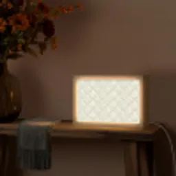 Barok - Patroon - Beige Light Box met kabel (Tafellamp) klein 924 -sfeer4