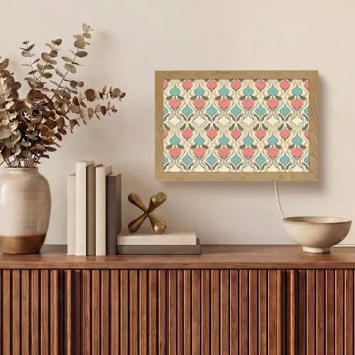 Barok - Retro - Kleurrijk Light Box met kabel (Tafellamp) klein 924 -sfeer2