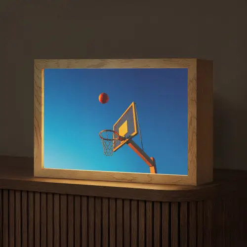 Basketbal - Lucht - Ring Light Box met kabel (Tafellamp) klein -z3d_website