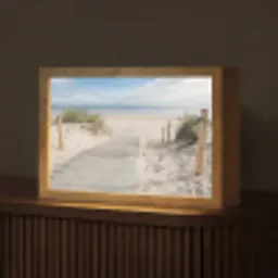 Strand - Pad - Duinen - Zee - Zomer Light Box met kabel (Tafellamp) klein -z3d_website