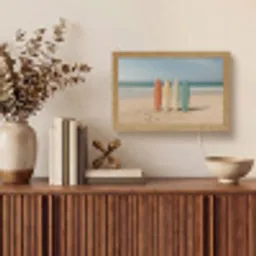 Strand - Surfbord - Pastel Light Box met kabel (Tafellamp) klein -sfeer2
