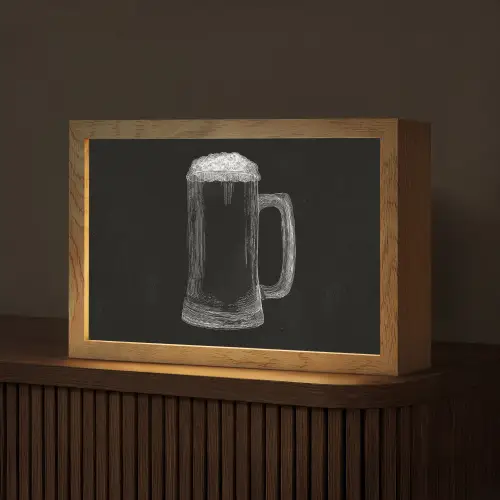 Bierpul - Schuim - Krijttekening Light Box met kabel (Tafellamp) klein -z3d_website
