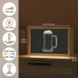 Bierpul - Schuim - Krijttekening Light Box met kabel (Tafellamp) klein -USP_EN