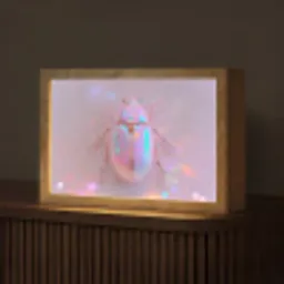 Kever - Metallic - Lichteffect - Roze Light Box met kabel (Tafellamp) klein -z3d_website