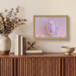 Kever - Metallic - Lichteffect - Roze Light Box met kabel (Tafellamp) klein -sfeer2