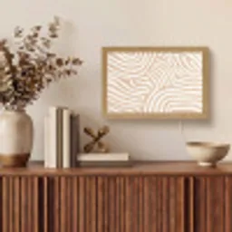 Beige - Aardspatroon Light Box met kabel (Tafellamp) klein -sfeer2